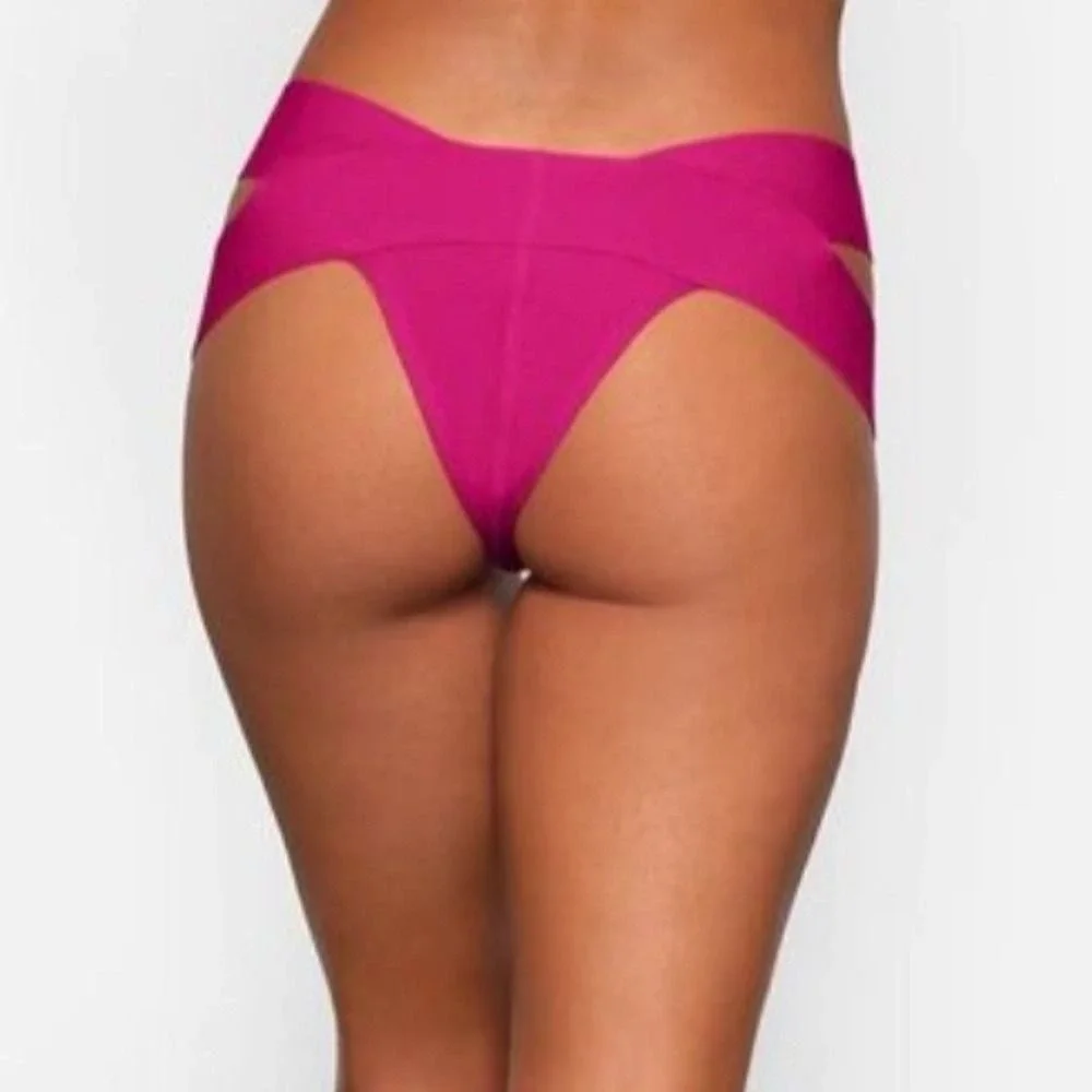 SKIMS Knit Swim Strappy Bikini Bottom‎ Lollipop 2X Plus Size